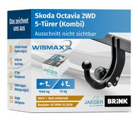 ANHÄNGERKUPPLUNG für Skoda Octavia 2WD 98-04 starr BRINK +7pol E-Satz ABE