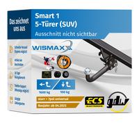 ANHÄNGERKUPPLUNG für Smart 1 ab 23 starr GDW +7pol E-Satz ABE