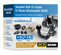 ANHÄNGERKUPPLUNG für Suzuki SX4 S-Cross 13-21 abnehmbar BRINK +7pol E-Satz ECS