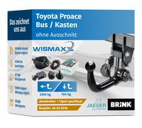 ANHÄNGERKUPPLUNG für Toyota Proace ab 16 v. abnehmbar BRINK +13pol ES spezifisch