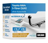 ANHÄNGERKUPPLUNG für Toyota RAV4 00-06 abnehmbar BRINK +7pol E-Satz ABE