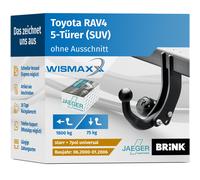ANHÄNGERKUPPLUNG für Toyota RAV4 00-06 starr BRINK +7pol E-Satz ABE