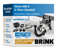 ANHÄNGERKUPPLUNG für Volvo V60 II ab 18 schwenkbar BRINK +7pol E-Satz BRINK