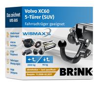 ANHÄNGERKUPPLUNG für Volvo XC60 08-17 abnehmbar BRINK +7pol E-Satz BRINK