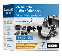ANHÄNGERKUPPLUNG für VW Golf Plus 05-09 abnehmbar BRINK +7pol E-Satz Erich J