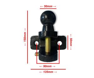 Anhängerkupplung Nachrüsten Dual HD mit Captive QR Pin (3000kg) - Schwarz