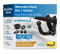 ANHÄNGERKUPPLUNG starr für Mercedes Viano 05-10 +13pol E-Satz JAEGER