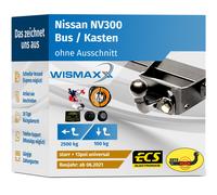 ANHÄNGERKUPPLUNG starr für Nissan NV300 ab 21 +13pol E-Satz ABE