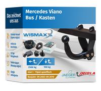 ANHÄNGERKUPPLUNG starr passt für Mercedes Viano 05-10 +13pol E-Satz JAEGER