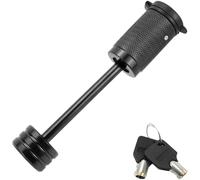 Anhängerkupplungsschloss 1/4 Zoll Aus Carbonstahl Zinklegierung Schwarz Diebstahlschutz Für Wohnwagen Anhänger PKW für robust Wasserdicht 18x10x3.5cm(Single Item)