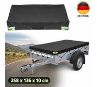 Anhängerplane 258x136x10CM Flachplane Wasserdicht für Stema 750kg PKW-Anhänger