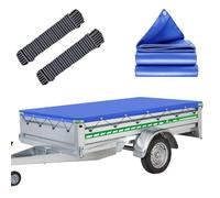 Anhängerplane Flachplane 257.5x134.5cm, WASSERFEST Anhänger Abdeckplane für Trelgo NFB250/254, Stema Alu STL1300/ST/SH 01/02, Pongratz LPA/EPA250, Saris Pearl Unsinn WEB14, 750/850/1000/1300/1500kg