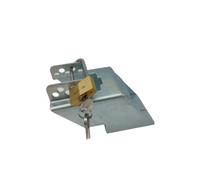Anhängerschloss mit 3 Schlüsseln Deichselschloss Wohnwagen Kastenschloss massives Autoanhänger Schloss 103mm x 85mm x 160mm universal Hänger Diebstahlschutz inkl. Vorhängeschloss KFZ Zubehör