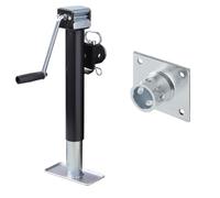 Anhängerstütze mit Kurbel und Halter klappbar Stütze 1000kg 420-680 mm