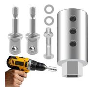 Anhängerwagenheber, elektrischer Bohrmaschinen-Adapter, Edelstahl-Bit-Aufsatz, Akku-Bohrer-Adapter-Set, für Wohnmobil, Boot, Wohnmobil, Garage, Autoreise, , Wartung, Auto
