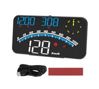 ANKROYU Digitaler Auto Geschwindigkeitsmesser, LED Head Up Display Geschwindigkeitsalarm Multifunktionaler Universal GPS Tachometer für Fahrrad Motorrad LKW Auto Motorroller(Blau)