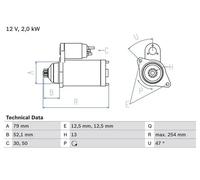 BOSCH 0 986 025 070 Anlasser