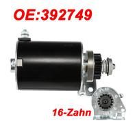 Anlasser passend Briggs & Stratton 16-Zähne Ritzel 392749 Rasentraktor 11-16 PS