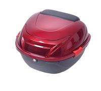 Annadue Motorrad-Heckkoffer, Helmgepäck-Aufbewahrungsbox mit Großem Fassungsvermögen, Universal-Topkoffer für Elektromobil-Roller, wasserdichte Heckbox mit Schloss für Motorradzubehör (Wine RED)