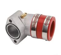 Ansaugkrümmer für gy6 125cc 150cc Motorroller Vergaser Ansaugbrücke aus ABS und Stahl für quad für atv Moped Vergaser Ansaugkrümmer für China Roller 4-Takt Motor Intake Manifold für gy6 152QMI (Red)