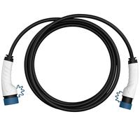 ANSMANN Ladekabel Typ 2 mit 22 kW für Hybrid- & Elektroauto / Typ2 Auto-Ladekabel 5 Meter, 3 phasig, kompatibel für E-Autos & Hybridautos, wie Tesla Model 3, e-Up, ID.3, ID.4, Zoe, EQ fortwo