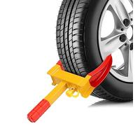 Ansobea 4 Stück Radkralle Reifenkrall mit 3 Schlüsselne, Wegfahrsperre Parkkralle Diebstahlsicherung PVC-Schutz, Schließzylinder aus Messing Radkralle für Anhänger für Autos, Wohnwagen, Anhänger