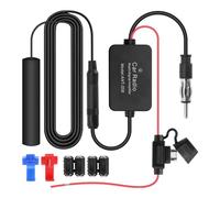 Antennenverstärker für Autoradio, 12V DAB/FM/AM Antenne Auto, Splitter für Nachgerüstete Radios, Adapter für Fahrzeug, LKW, SUV