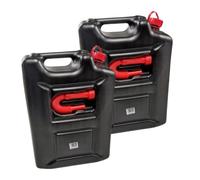 Anwicar Benzinkanister Kunststoff 2x20 L Schwarz - Kraftstoffkanister | Kraftstoffkanister mit Einfüllstutzen - Robuster, auslaufsicherer Reservekanister für Benzin & Diesel - Ersatzkanister