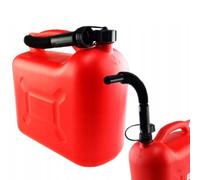 Anwicar Benzinkanister Kunststoff - Kraftstoffkanister mit Einfüllstutzen - Robuster, auslaufsicherer Reservekanister für Benzin & Diesel - Ersatzkanister - 10 L - Rot
