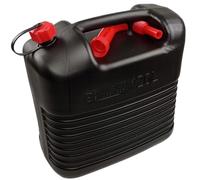 Anwicar Benzinkanister Kunststoff - Kraftstoffkanister mit Einfüllstutzen - Robuster, auslaufsicherer Reservekanister für Benzin & Diesel - Ersatzkanister - 20 L - Schwarz