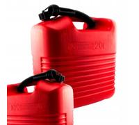 Anwicar Benzinkanister Kunststoff - Kraftstoffkanister mit Einfüllstutzen - Robuster, auslaufsicherer Reservekanister für Benzin & Diesel - Ersatzkanister - 20 L - Rot