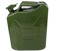 Anwicar Benzinkanister Metall 20 L Olive - Reservekanister Benzin & Diesel | Kraftstoffkanister mit Einfüllstutzen - Robuster, Auslaufsicherer Reservekanister - Ersatzkanister