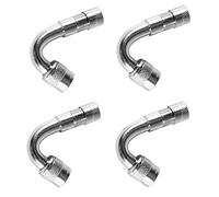 Aofan 4 Stück 45 Grad Reifen Ventilverlängerung Universal Extender Adapter Set für Auto Fahrrad Motorrad Scooter(Silber)
