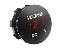 Aofan Digitales LED Voltmeter DC 12V 24V für Auto Motorrad LKW (Rot) - Spritzwassergeschützt, 3-stellige Anzeige