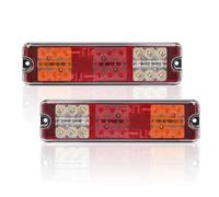 AOHEWEI 2 Stück Anhänger-Rücklichter 12 V/24 V 27 LEDs Superhelle wasserdichte Blinker/Bremse/Rück-/Rückfahr-/Reflektorlampe für Anhänger, LKW, Wohnwagen, Van, Traktor