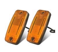 AOHEWEI 2 x Gelbe LED-Seitenmarkierungsleuchten für Anhänger, 12V/24V LKW-Frontpositions- und Seitenblinkleuchten mit Reflektor für Wohnmobile, Transporter, Boote, LKW, Wohnwagen und Caravans