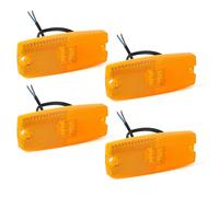 AOHEWEI 4 x Gelb LED Seitenmarkierungsleuchten Lkw Markierungsleuchten Pkw Anzeige Positionsleuchte Lampe Vorderseite mit Reflektor für Anhänger Van Wohnwagen 10~30V ECE-genehmigt