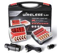 AOHEWEI Kabellose Anhänger Rückleuchten LED Magnet LKW Rückleuchten kabellos 12 V, ECE-geprüft mit 7 poligem Stecker für Anhänger, LKW, Wohnwagen oder LKW