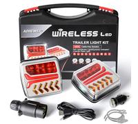 AOHEWEI Kabellose Anhänger Rückleuchten LED Magnetische LKW Rückleuchten Kabel Gratis 12V ECE Zulassung mit 7 Pin Stecker für Anhänger, LKW, Wohnwagen oder LKW