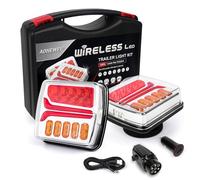 AOHEWEI Kabellose Anhänger Rücklichter LED Magnetische LKW-Rücklichter Kabellos 12V/24V ECE-geprüft mit 7-poligem Stecker für Anhänger, LKW, Wohnwagen oder LKW