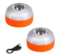 AOHEWEI Wiederaufladbare V16 Warnleuchte mit - Magnetfuß für Autodach, 360° LED Blinklicht Wasserdicht IP54 - Ersatz für Warndreieck, geeignet für Auto, Motorrad, Wohnmobil & LKW