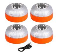 AOHEWEI Wiederaufladbare V16 Warnleuchte mit - Magnetfuß für Autodach, 360° LED Blinklicht Wasserdicht IP54 - Ersatz für Warndreieck, geeignet für Auto, Motorrad, Wohnmobil & LKW