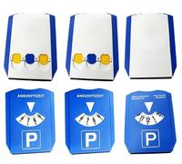 AoutoRui 3X Parkscheibe mit Eiskratzer für Auto und Motorrad | Parkuhr inkl. mit 6 integrierten Einkaufswagenchips und Eiskratzer | Parkscheiben | Parking Disc