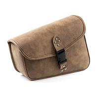 APEBAZY Motorrad Satteltaschen Braun PU Leder Swing Bag Seitentaschen Dreieckige Gepäcktasche mit großer Kapazität (links)