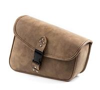 APEBAZY Motorrad Satteltaschen Braun PU Leder Swing Bag Seitentaschen Dreieckige Gepäcktasche mit großer Kapazität (rechts)