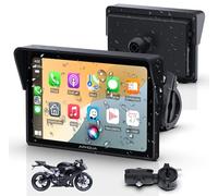 APHQUA A522 Motorrad CarPlay Display 5 Zoll, Kabelloses Apple CarPlay & Android Auto,IP67 Wasserdichtes Motorrad Navi,Dual Bluetooth,GPS Navigation,Sprachsteuerung,Touchscreen,USB/Acc Stromversorgung