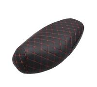 APNWVFO Motorrad Sitzbankbezug Motorrad-Sitzbezug Verdickt Wasserdicht rutschfest Lederpolster Schutz Für Moto(Black Red XXL)
