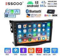 Apple Carplay DAB+ Android 15 Autoradio 4+64G GPS KAM Für TOYOTA RAV4 2007-2012