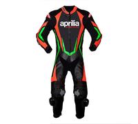Aprilia-Biker Lederkombi Leder Bikeranzug Rennen Motorrad Lederjacke Hose-XS-4XL