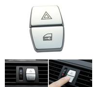 Aprilsunnyzone 2 x Auto-Lampen-Chrom-ABS für Schaltknäufe, dekorative Abdeckung für BMW 5er-Serie für F10